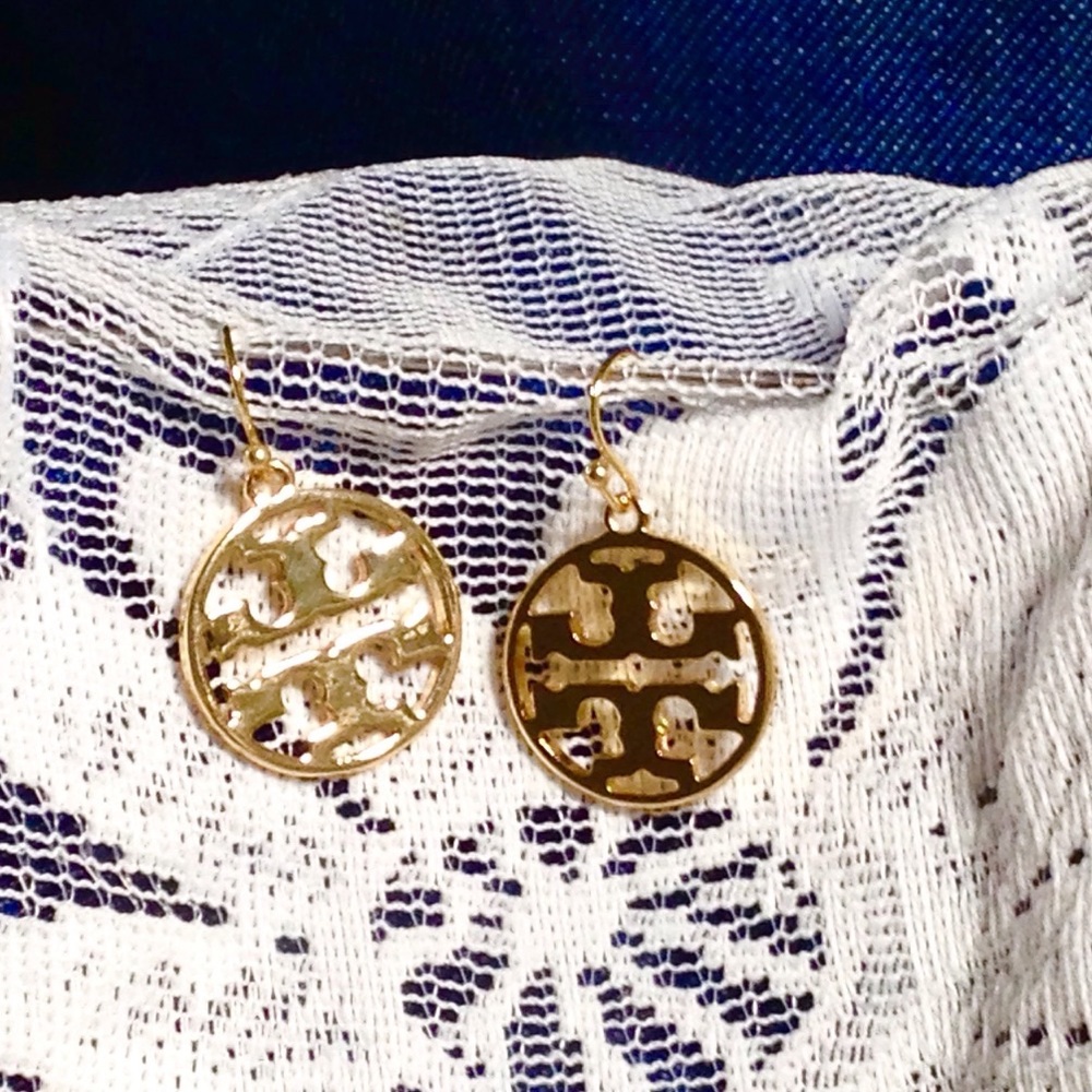 Tory Burch logo earrings